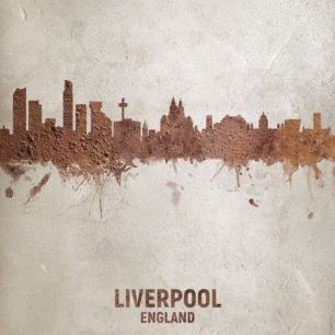 輸入壁紙 カスタム壁紙 PHOTOWALL / Liverpool England Rust Skyline (e312129)