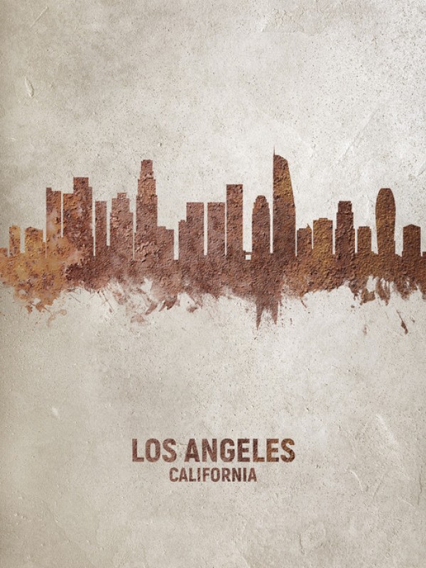 輸入壁紙 カスタム壁紙 PHOTOWALL / Los Angeles California Rust Skyline (e312133)