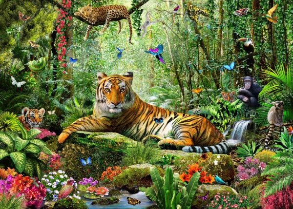 輸入壁紙 カスタム壁紙 Photowall Tiger In The Jungle 壁紙屋本舗