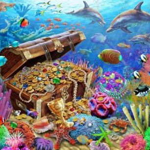 輸入壁紙 カスタム壁紙 PHOTOWALL / Undersea Treasure (e312194)