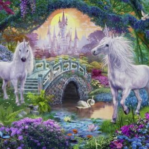 輸入壁紙 カスタム壁紙 PHOTOWALL / Magical Unicorn Kingdom (e312582)