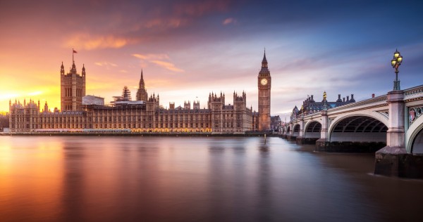 輸入壁紙 カスタム壁紙 PHOTOWALL / London Palace of Westminster Sunset (e312860)