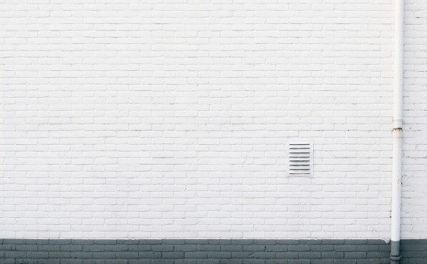 輸入壁紙 カスタム壁紙 PHOTOWALL / White Brick Wall with Pipes (e313720)