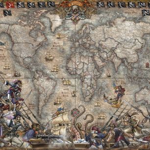 輸入壁紙 カスタム壁紙 PHOTOWALL / Pirates Map (e314295)