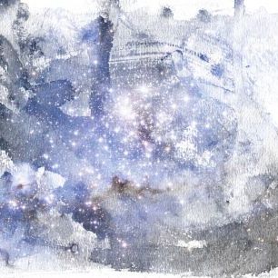 輸入壁紙 カスタム壁紙 PHOTOWALL / Watercolor Galaxy (e313702)