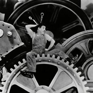 輸入壁紙 カスタム壁紙 PHOTOWALL / Charlie Chaplin in Modern Times (e314728)