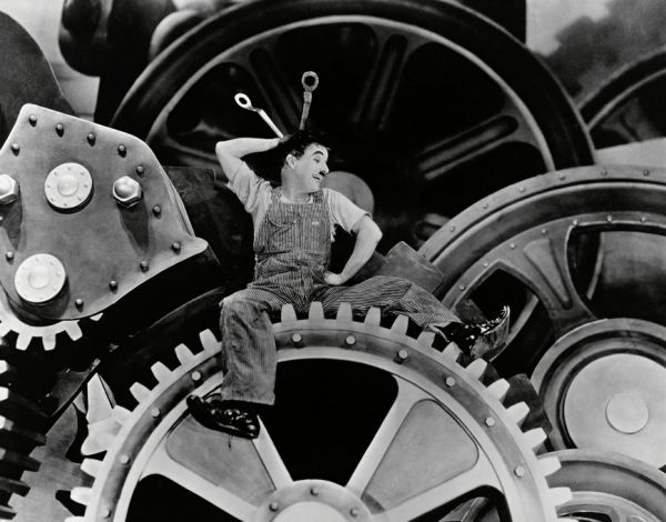 輸入壁紙 カスタム壁紙 PHOTOWALL / Charlie Chaplin in Modern Times (e314728)