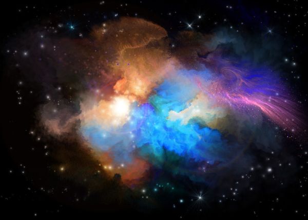輸入壁紙 カスタム壁紙 PHOTOWALL / Multicolored Nebula (e316147)