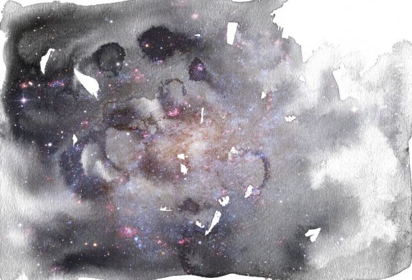 輸入壁紙 カスタム壁紙 PHOTOWALL / Watercolor Galaxy II (e313703)