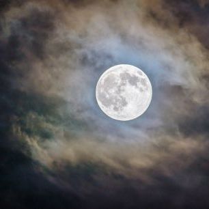 輸入壁紙 カスタム壁紙 PHOTOWALL / Cloudy Moon (e313449)