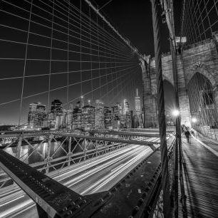 輸入壁紙 カスタム壁紙 PHOTOWALL / Brooklyn Bridge Lights (e315417)