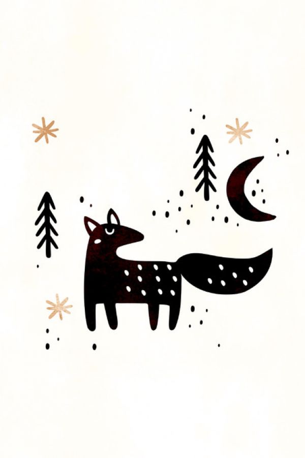 輸入壁紙 カスタム壁紙 PHOTOWALL / Little Winter Fox (e315953)