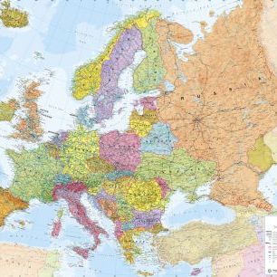輸入壁紙 カスタム壁紙 PHOTOWALL / Political Europe Map (e316079)