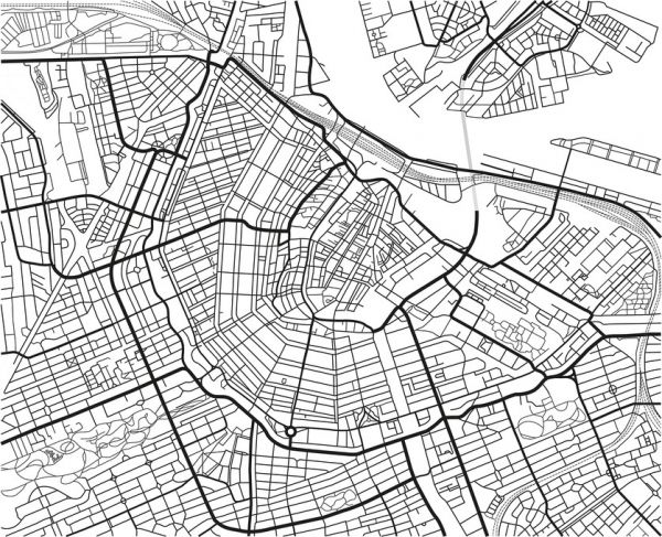 輸入壁紙 カスタム壁紙 PHOTOWALL / Amsterdam Map (e315861)
