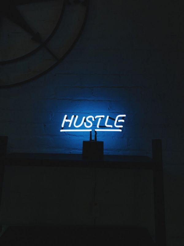 輸入壁紙 カスタム壁紙 PHOTOWALL / Hustle Neon Sign (e314688)
