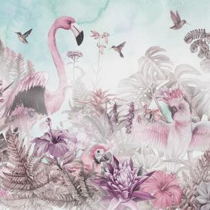 輸入壁紙 カスタム壁紙 PHOTOWALL / Giant Flamingo - Pink (e318422)