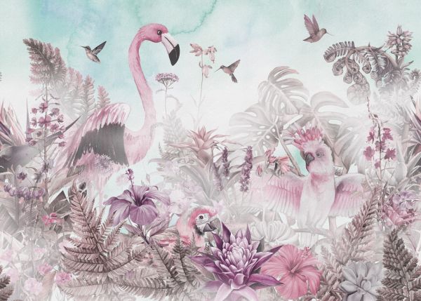 輸入壁紙 カスタム壁紙 PHOTOWALL / Giant Flamingo - Pink (e318422)