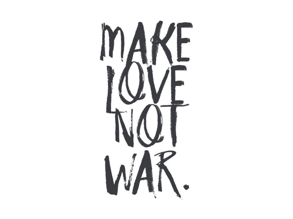 輸入壁紙 カスタム壁紙 Photowall Make Love Not War 壁紙屋本舗