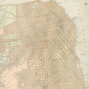 輸入壁紙 カスタム壁紙 PHOTOWALL / San Francisco Map (e316456)