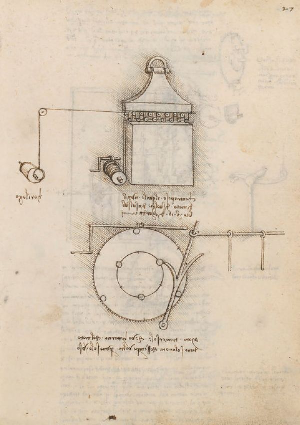 輸入壁紙 カスタム壁紙 PHOTOWALL / Pulley System - Leonardo Da Vinci (e317127)
