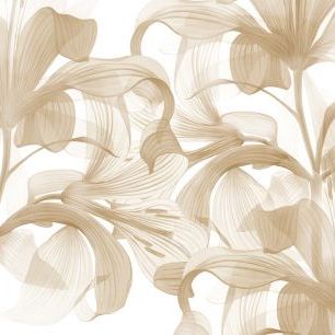輸入壁紙 カスタム壁紙 PHOTOWALL / Lilies Whisper - Sepia (e318430)