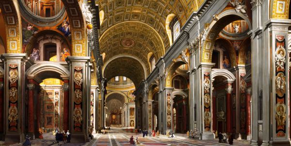 輸入壁紙 カスタム壁紙 PHOTOWALL / St Peters Basilica - Rome (e318436)