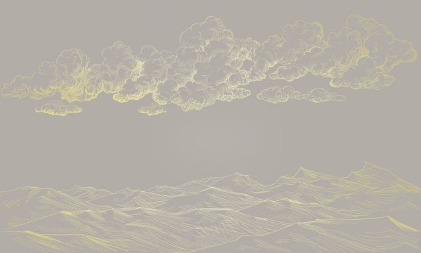 輸入壁紙 カスタム壁紙 PHOTOWALL / Between Clouds and Earth - Beige (e318441)