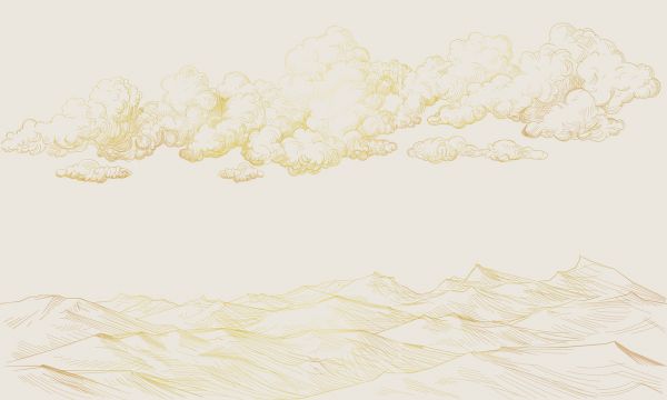 輸入壁紙 カスタム壁紙 PHOTOWALL / Between Clouds and Earth - Soft Beige (e318443)