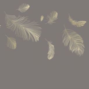 輸入壁紙 カスタム壁紙 PHOTOWALL / Flying Feathers - Grey (e318453)