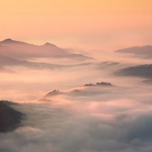 輸入壁紙 カスタム壁紙 PHOTOWALL / Foggy Morning in the Mountains (e317608)