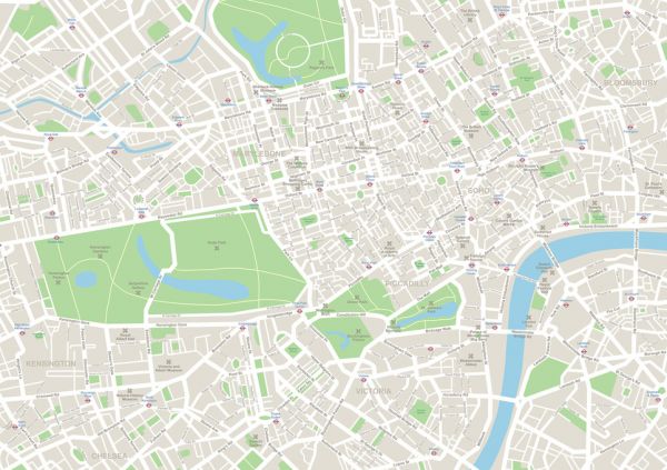 輸入壁紙 カスタム壁紙 PHOTOWALL / London Map (e318224)