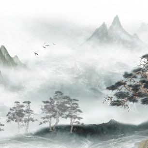 輸入壁紙 カスタム壁紙 PHOTOWALL / Misty Landscape (e318730)