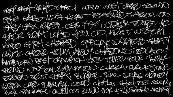 輸入壁紙 カスタム壁紙 PHOTOWALL / Abstract Graffiti Handwriting (e318074)