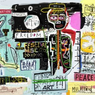 輸入壁紙 カスタム壁紙 Photowall Basquiat World 壁紙屋本舗