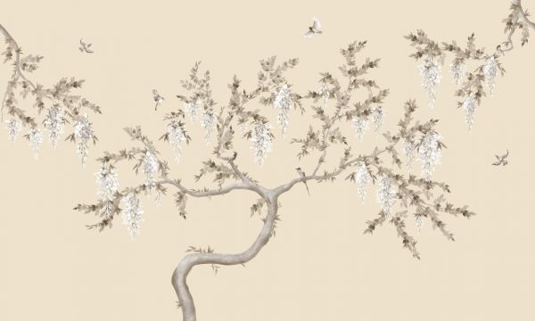 輸入壁紙 カスタム壁紙 PHOTOWALL / Ineffable Tree - Soft Beige (e319931)