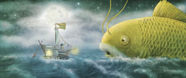 輸入壁紙 カスタム壁紙 PHOTOWALL / Ocean Meets Sky Finn and the Golden Fish (e320037)