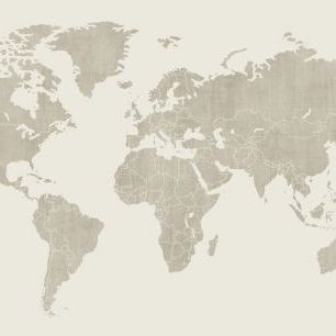 輸入壁紙 カスタム壁紙 PHOTOWALL / Voguish World Map - Beige (e320768)