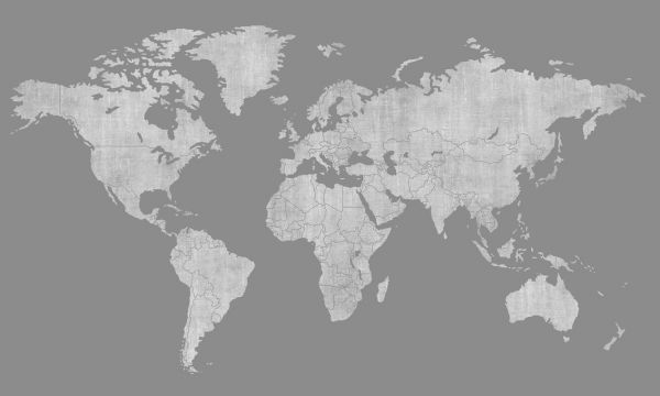 輸入壁紙 カスタム壁紙 PHOTOWALL / Voguish World Map - Dark Gray (e320772)