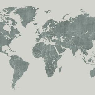 輸入壁紙 カスタム壁紙 PHOTOWALL / Voguish World Map - Green (e320773)