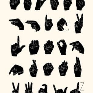 輸入壁紙 カスタム壁紙 PHOTOWALL / Sign Language (e320500)