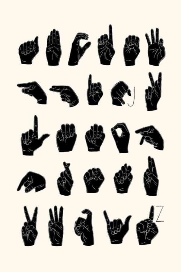 輸入壁紙 カスタム壁紙 PHOTOWALL / Sign Language (e320500)