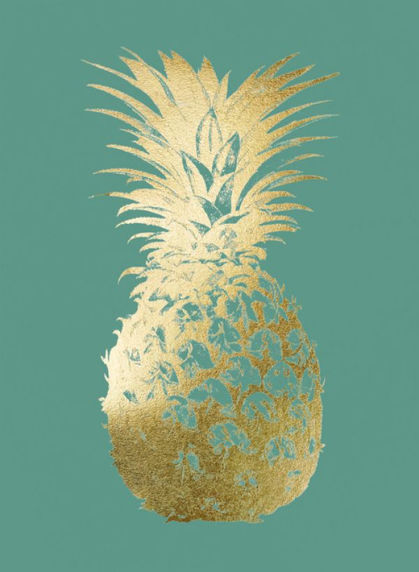 輸入壁紙 カスタム壁紙 PHOTOWALL / Pineapple on Emerald (e320575)