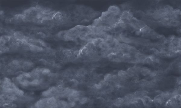 輸入壁紙 カスタム壁紙 PHOTOWALL / Tender Clouds - Dark Blue (e320867)