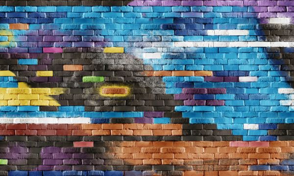 輸入壁紙 カスタム壁紙 PHOTOWALL / Colorful Brick Wall (e321299)