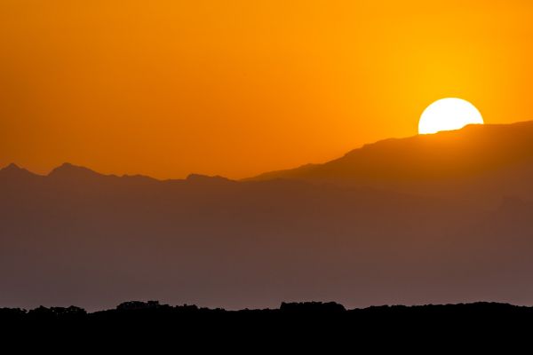 輸入壁紙 カスタム壁紙 PHOTOWALL / Desert Sunset (e321698)