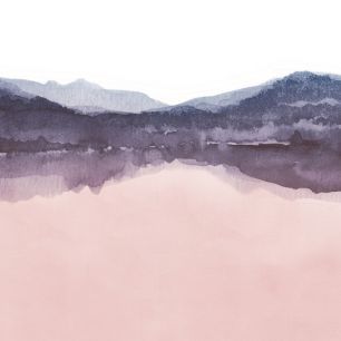 輸入壁紙 カスタム壁紙 PHOTOWALL / Watercolor Landscape IV - Pink and Blue (e321185)