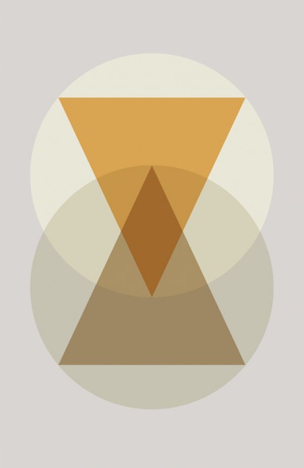 輸入壁紙 カスタム壁紙 PHOTOWALL / Circles and Triangles - Heart Tones with Background (e321192)