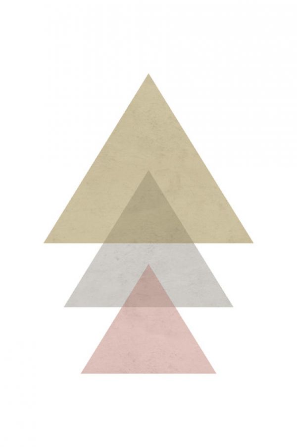 輸入壁紙 カスタム壁紙 PHOTOWALL / Triangles - Pink (e321196)