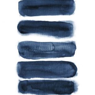 輸入壁紙 カスタム壁紙 PHOTOWALL / Watercolor Strokes Navy Blue (e321221)
