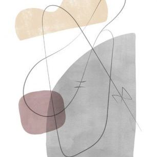 輸入壁紙 カスタム壁紙 PHOTOWALL / Abstraction with Gray Lines XI (e321237)